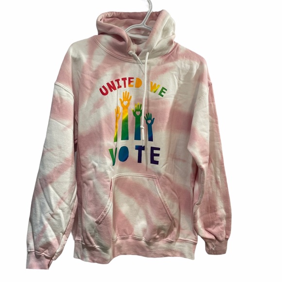 Medium Tie-Dye United We Vote hoodie sweatshirts - Picture 3 of 7